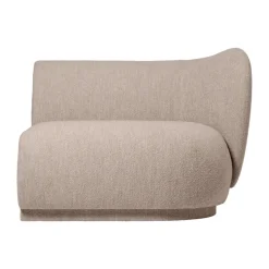 Sofá modular Rico con reposabrazos R (derecha), Soft Bouclé, Natural