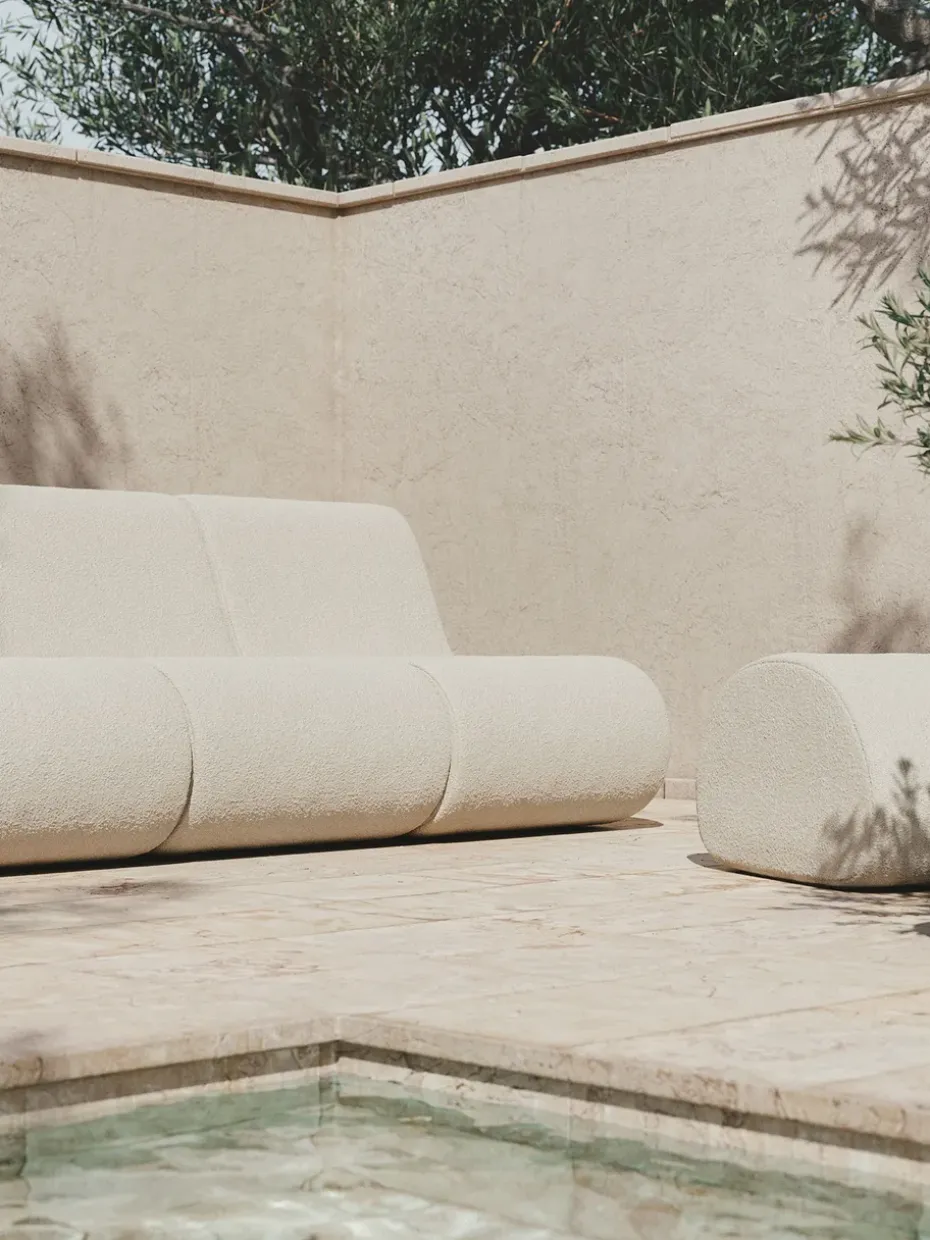 Sofá modular Rouli center module pure bouclé, Off-white