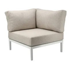 Sofá modular Santander módulo de esquina, Blanco-beige