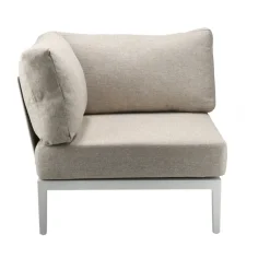 Sofá modular Santander módulo de esquina, Blanco-beige