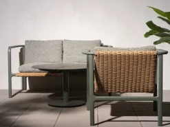 Sofá Motty, Nordic green-teddy verde, 2 plazas