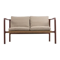 Sofá Motty, Zin red-teddy beige, 2 plazas