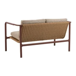 Sofá Motty, Zin red-teddy beige, 2 plazas