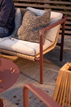 Sofá Motty, Zin red-teddy beige, 2 plazas