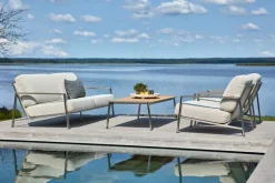 Sofá Naos, Stainless steel-dot beige, 2,5 plazas