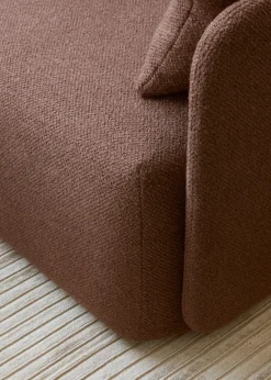 Sofá Offset 2 plazas, Audo Bouclé 08 Bordeaux