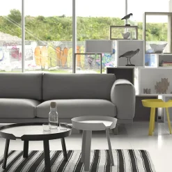 Sofá Rest, 3 plazas tela vancouver 14 light grey, patas de roble