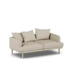 Sofá Sjövik, Bern Beige 0341-roble blanco aceitado, 2,5 plazas