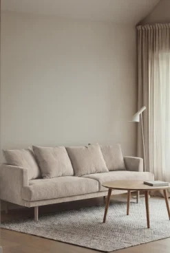 Sofá Sjövik, Jump Beige 1956-roble blanco aceitado, 3 plazas