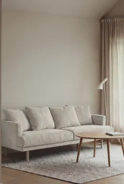 Sofá Sjövik, Jump Off White 1954-roble blanco aceitado, 3 plazas