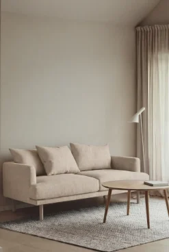 Sofá Sjövik, Same Beige 6670-roble blanco aceitado, 2,5 plazas