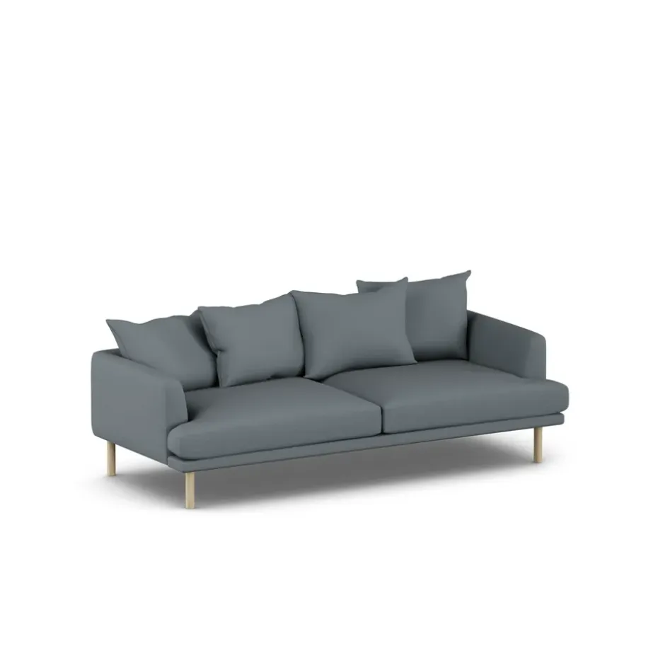 Sofá Sjövik, Same Blue 6678-roble blanco aceitado, 3 plazas