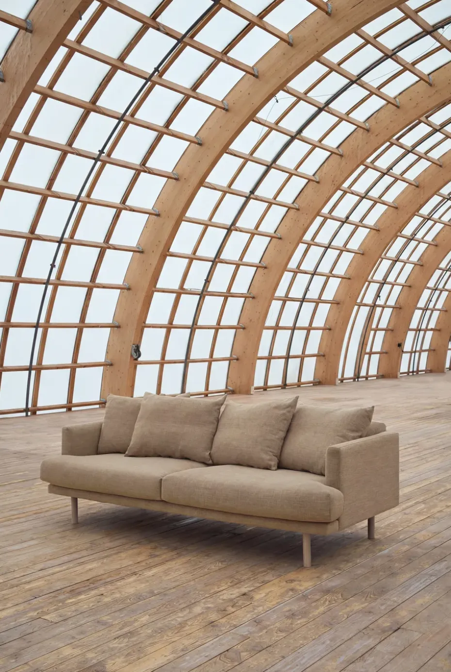 Sofá Sjövik, Same Sand 6672-roble blanco aceitado, 3 plazas