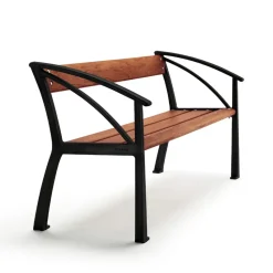 Sofá Vasa, Caoba, soporte negro