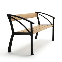 Sofá Vasa, Roble aceitado, soporte negro