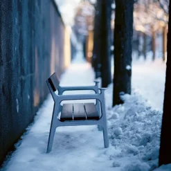 Sofá Vilamoura, Caoba negro, soporte de aluminio en bruto