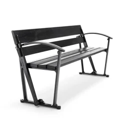 Sofá Waterloo, Caoba barniz negro, soporte negro