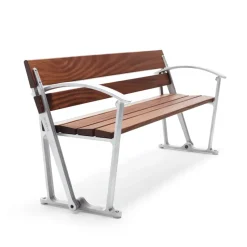 Sofá Waterloo, Caoba, soporte de aluminio en bruto