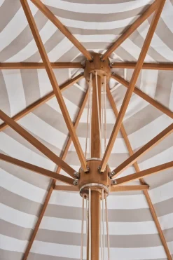 Sombrilla Hisshult Ø270 cm, Beige stripe-teak