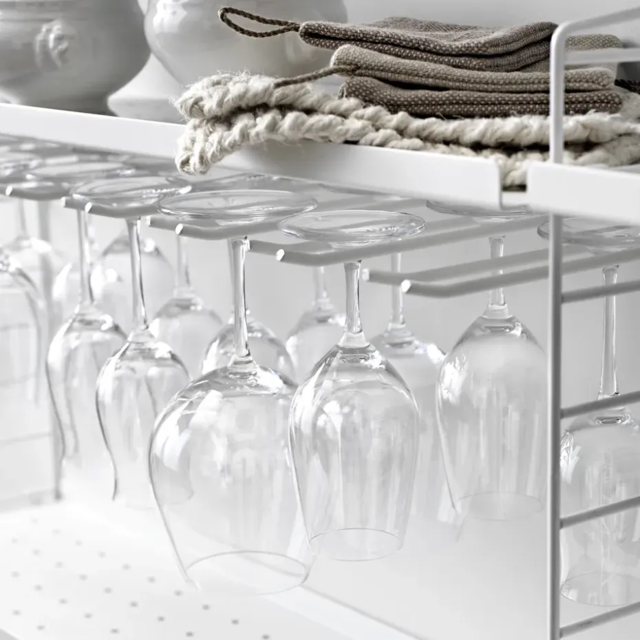 Soportes para copas String paquete de 2, Blanco, 20cm