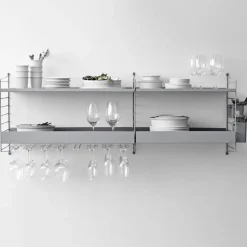 Soportes para copas String paquete de 2, Blanco, 20cm