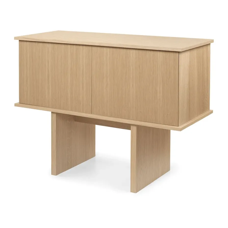 Stilt sideboard single 72,5x100 cm, Natural oak