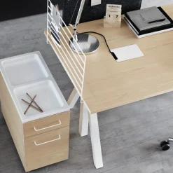 Tablero de escritorio Works, Laminado blanco, 160 cm