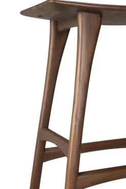 Taburete alto Osso Counter 67 cm, Lackad teak brown