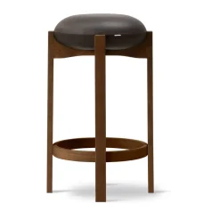 Taburete alto Pioneer , Primo 86-1 - roble teñido ahumado lacado