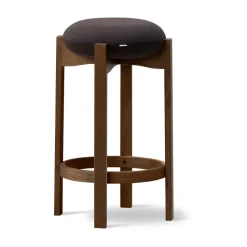 Taburete alto Pioneer , Vidar 386 - roble teñido ahumado lacado