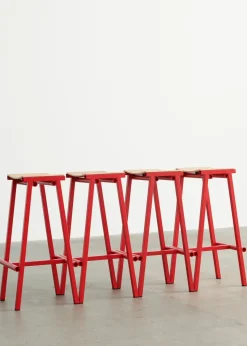 Taburete alto Taburete 8, 75 cm, Signal red