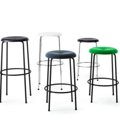 Taburete alto Taburett, Negro-negro, 78 cm