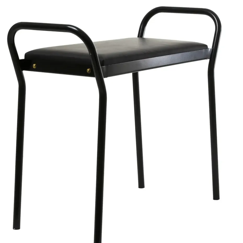 Taburete Anyone, Negro-cuero negro