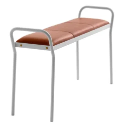 Taburete Anytwo, Blanco-coñac vintage