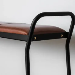 Taburete Anytwo, Negro-coñac vintage