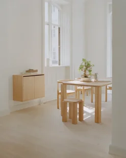 Taburete Atlas, Natural Oak