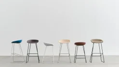 Taburete bajo About a Stool 38, 2.0, Gris hormigón-estructura de acero negro