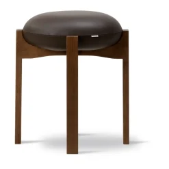 Taburete bajo Pioneer, Primo 86-1 - roble teñido ahumado lacado