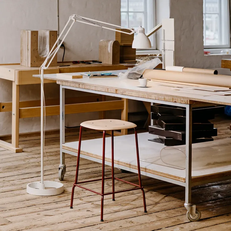 Taburete bajo Soft Edge 30, Oak-fall red estructura de acero