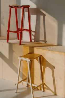 Taburete bajo Taburete 8, 65 cm, Signal red