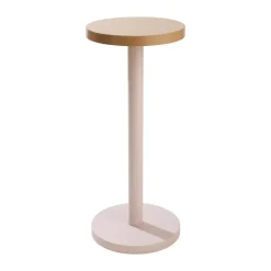Taburete bajo Trisse Ø31x73 cm, Pastel-pastel beige