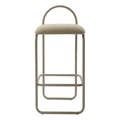 Taburete bar Angui bouclé, Taupe