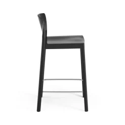 Taburete bar Grace 63 cm, fresno lacado negro