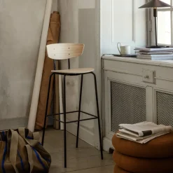 Taburete bar Herman, Oak white oiled