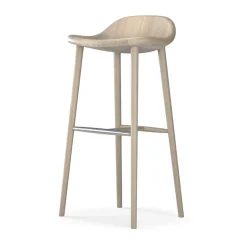 Taburete bar Miss Holly H78, Roble lacado claro mate