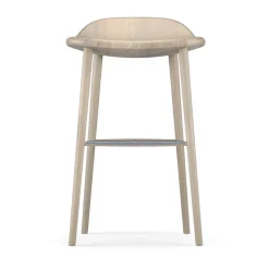 Taburete bar Miss Holly H78, Roble lacado claro mate