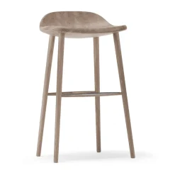 Taburete bar Miss Holly H78, Roble aceitado blanco