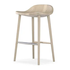 Taburete bar Miss Holly, Roble lacado claro mate