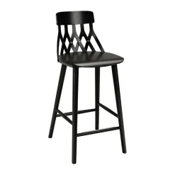 Taburete bar Y5 74 cm, Fresno barniz negro