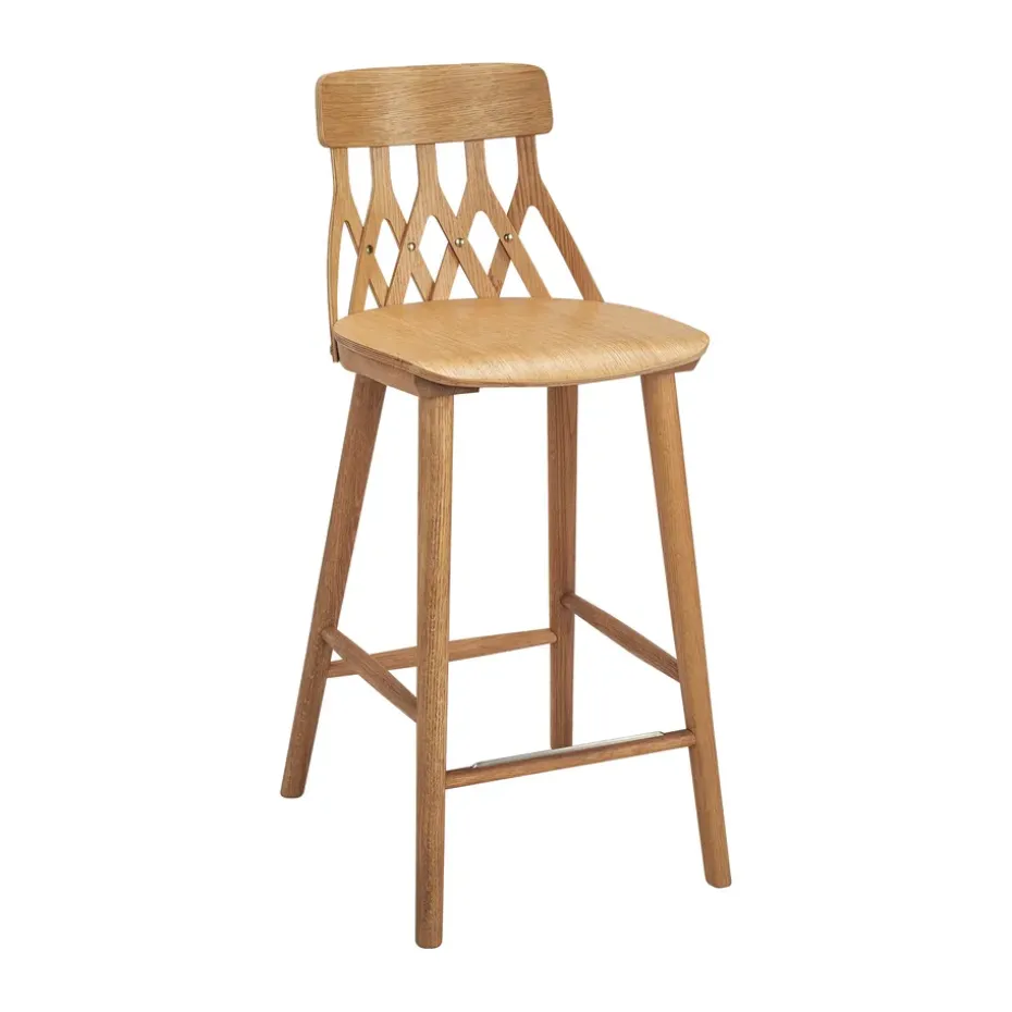 Taburete bar Y5 74 cm, Roble aceitado